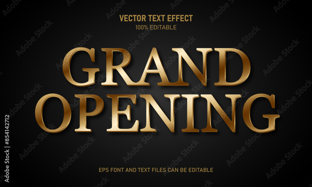 Obraz premium Grand opening 3d editable text effect