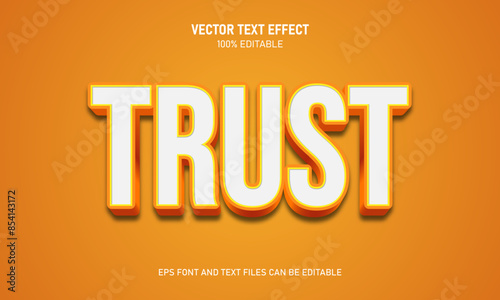 Trust 3d editable text effect