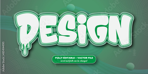 3D Fully Editable Vintage Style Text Effect. editable original vector text effect with modern style design. 