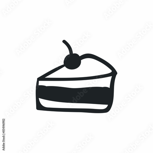 cake pastry dessert slice icon