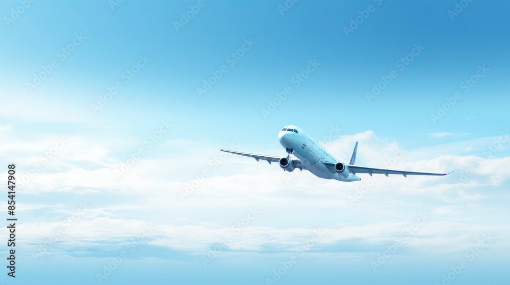 Airplane flying in the cloudy sky. Airplane flying in the cloudy sky.