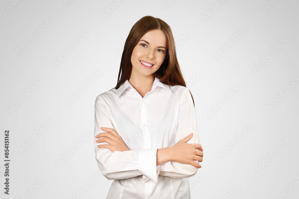 Smiling confident business woman posing Smiling confident business woman posing