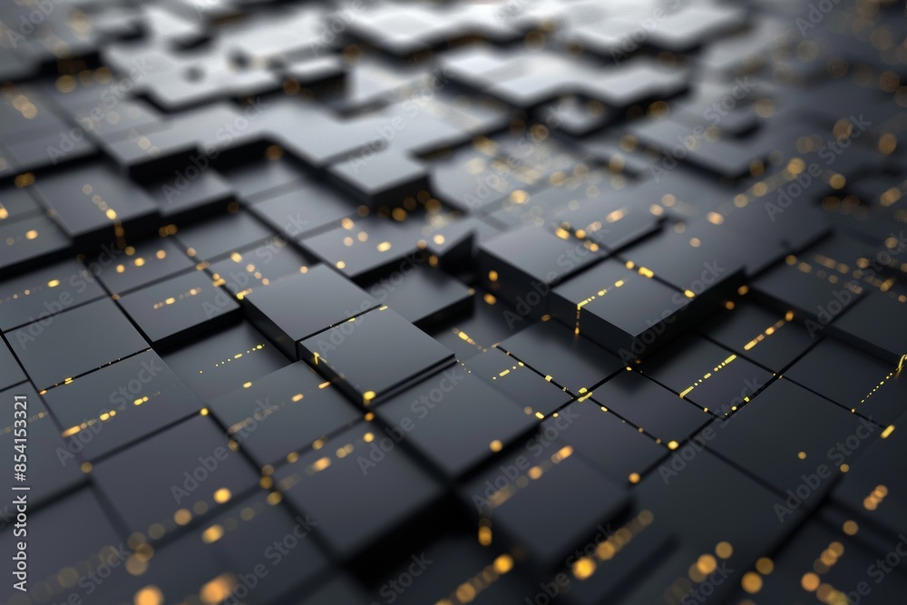 Obraz premium Futuristic Dark Background for Tech Presentations Generative AI