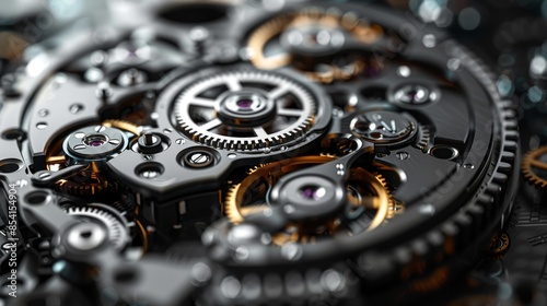 A macro shot of the complex gears and springs inside a mechanical watch, highlighting precision engineering