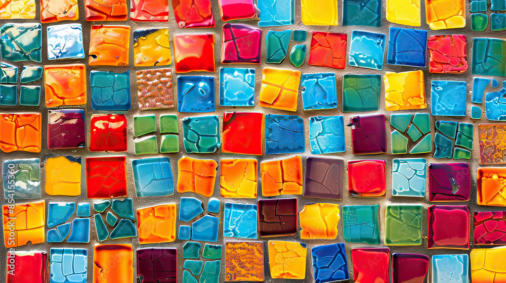 Colorful mosaic tiles background, AI generative Colorful mosaic tiles background, AI generative