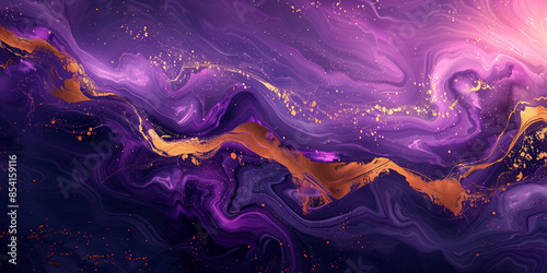 Abstract painting depicts a vibrant swirl background photo