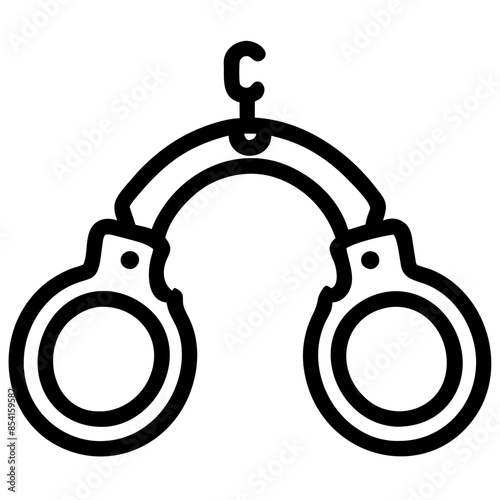 handcuffs Outline Icon