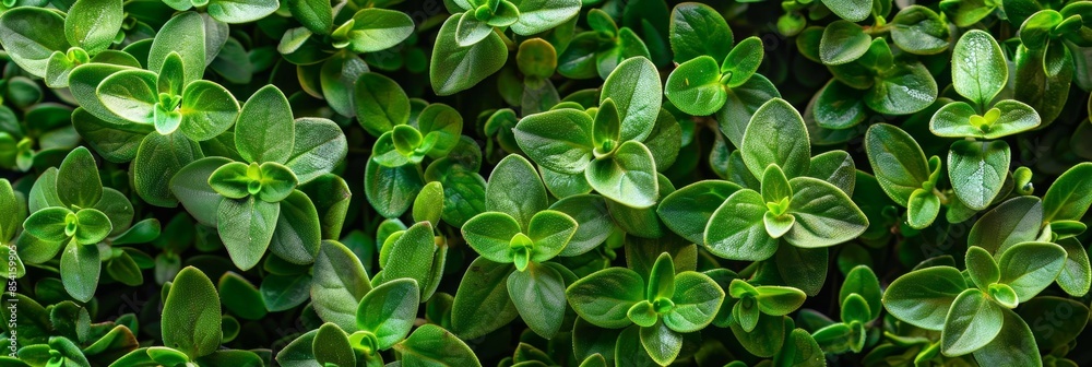 Thyme texture background, thymus leaf banner, Thymus vulgaris pattern, fresh herbal leaves banner Thyme texture background, thymus leaf banner, Thymus vulgaris pattern, fresh herbal leaves banner