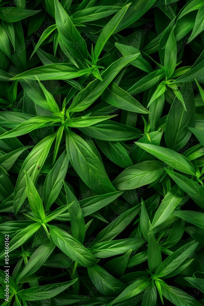 Tarragon texture background, estragon leaf banner, Artemisia dracunculus pattern, fresh herbal leaves Tarragon texture background, estragon leaf banner, Artemisia dracunculus pattern, fresh herbal leaves