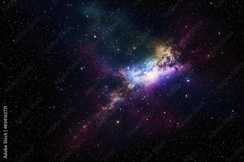 Naklejka premium space galaxy background