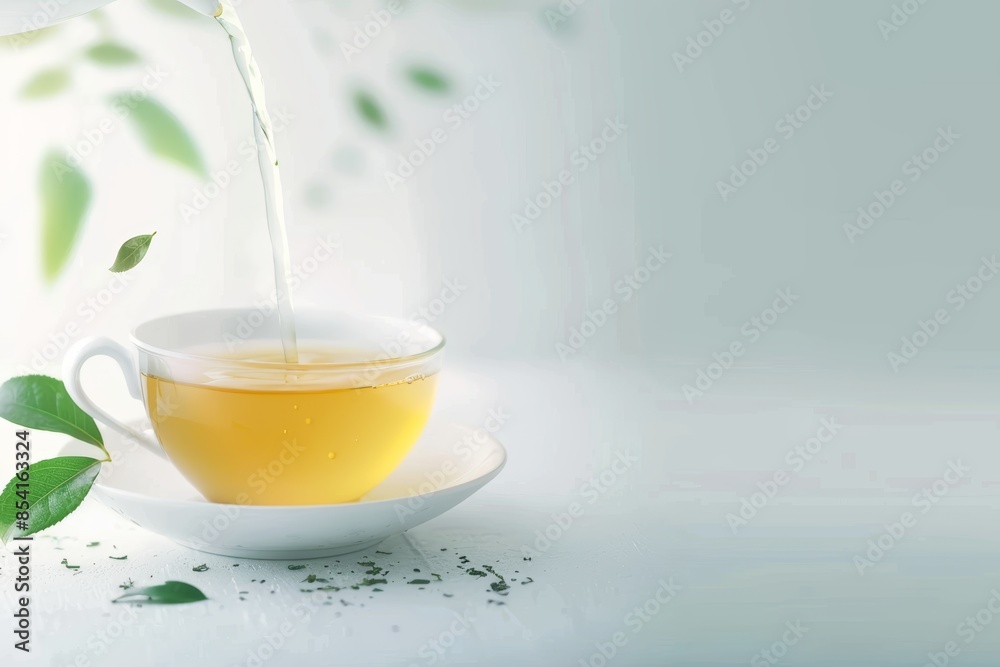 Cozy Morning Routine with Steaming Cup of Tea Generative AI Cozy Morning Routine with Steaming Cup of Tea Generative AI