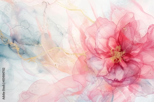 Elegant Watercolor Floral Background for Luxury Designs Generative AI