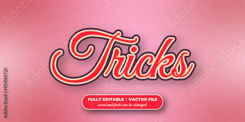 3D Fully Editable Vintage Style Text Effect. editable original vector text effect with modern style design. 