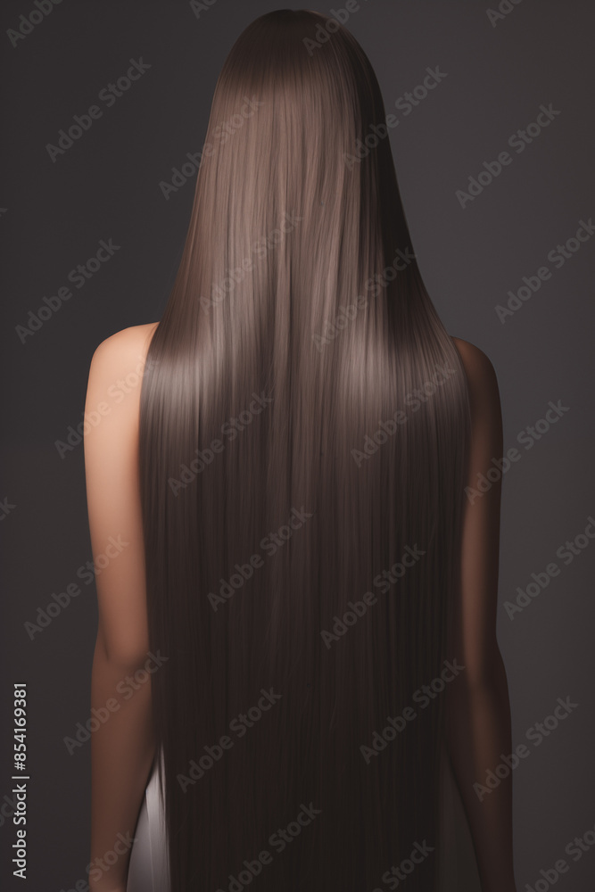 Refined studio image of a brunette woman with ash blonde highlights. The smooth, straight hair and cool brown tones create a striking look. Refined studio image of a brunette woman with ash blonde highlights. The smooth, straight hair and cool brown tones create a striking look.