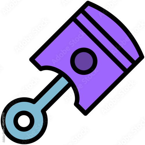 piston filled line icon