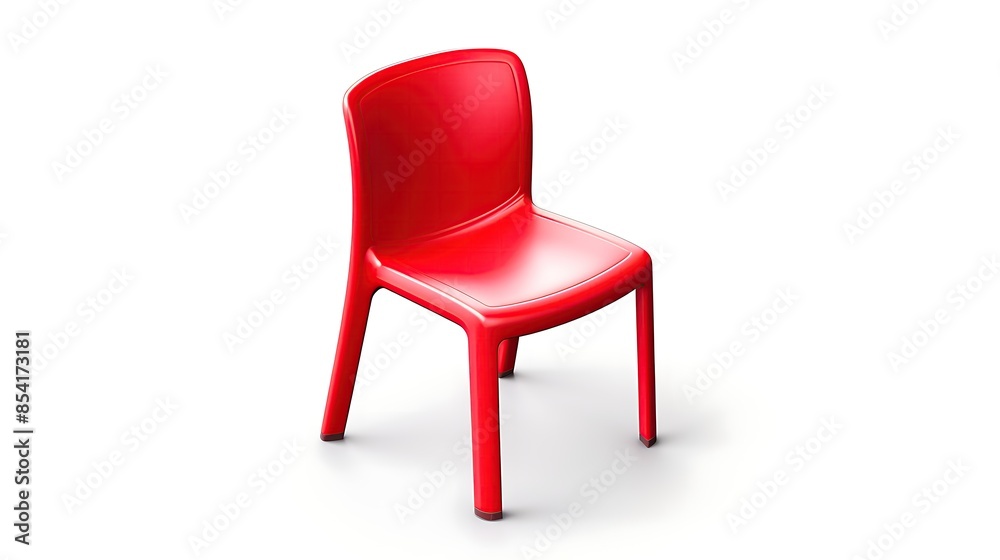 A simple, plastic, red chair. It has a modern design and is perfect for use in a variety of settings. A simple, plastic, red chair. It has a modern design and is perfect for use in a variety of settings.