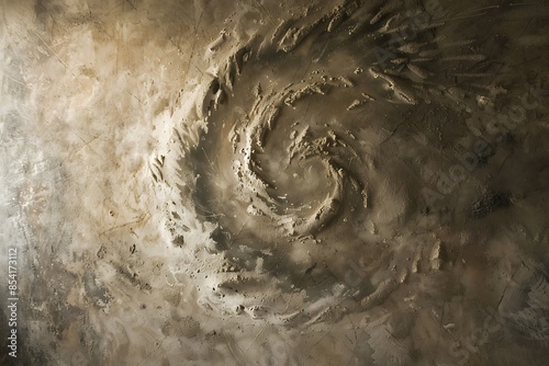 A wall texture that looks like a swirling vortex of wind and dust photo