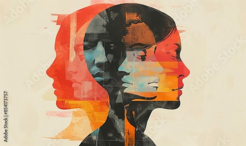 Illustration of overlapping head profiles