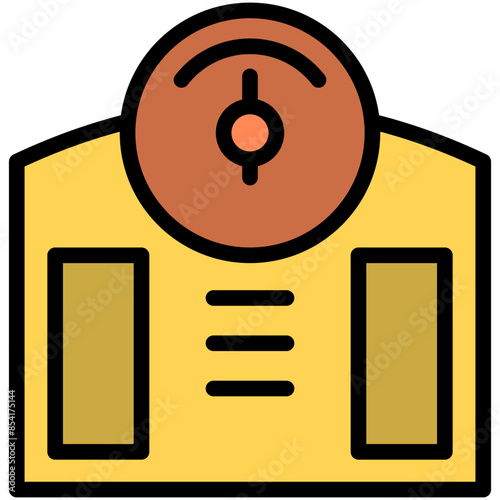 weighing scale filled line icon