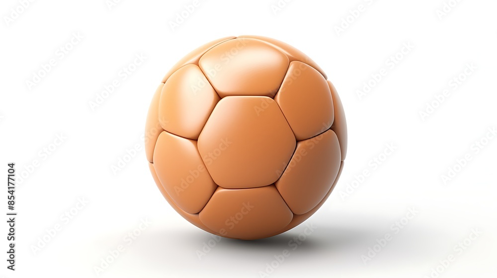 Orange soccer ball isolated on white background. 3D rendering. Orange soccer ball isolated on white background. 3D rendering.