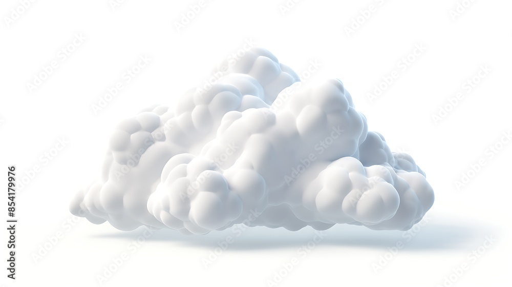 3D rendering of a fluffy white cloud on a transparent background. The cloud is soft and has a realistic appearance. 3D rendering of a fluffy white cloud on a transparent background. The cloud is soft and has a realistic appearance.