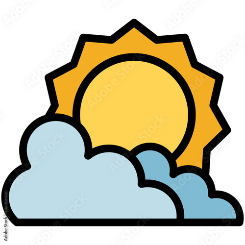 sunrise filled line icon