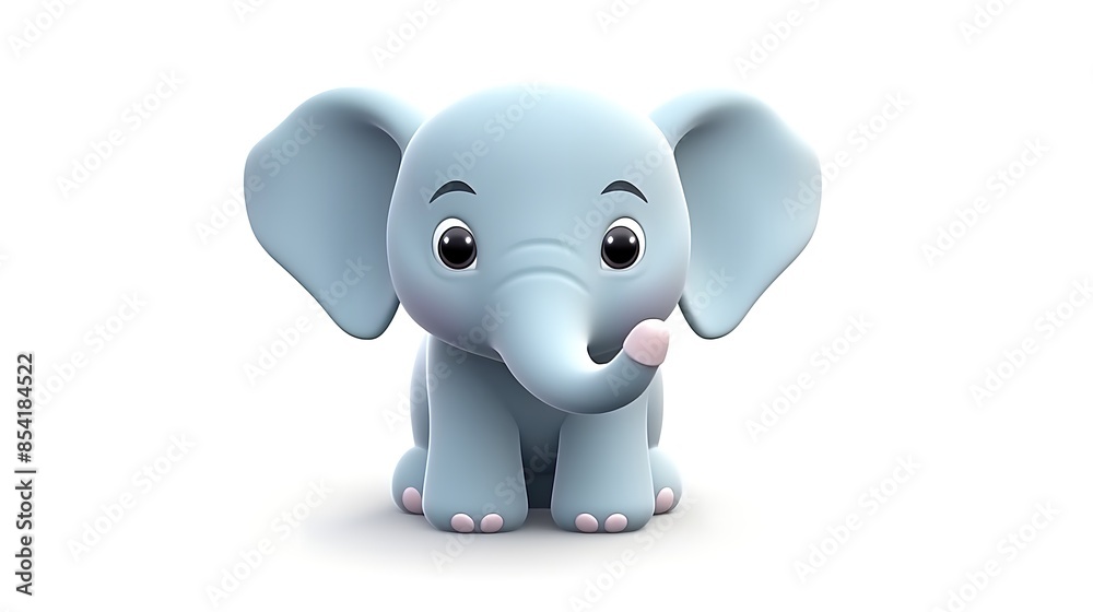 This is a cute and adorable 3D rendering of an elephant. It has big ears, a long trunk, and a friendly smile. This is a cute and adorable 3D rendering of an elephant. It has big ears, a long trunk, and a friendly smile.