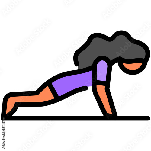 push up filled line icon