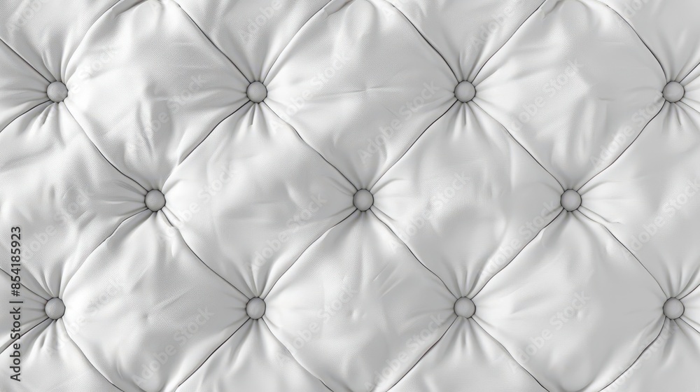 Obraz premium luxurious white diamond tufted upholstery seamless pattern 3d rendered background texture
