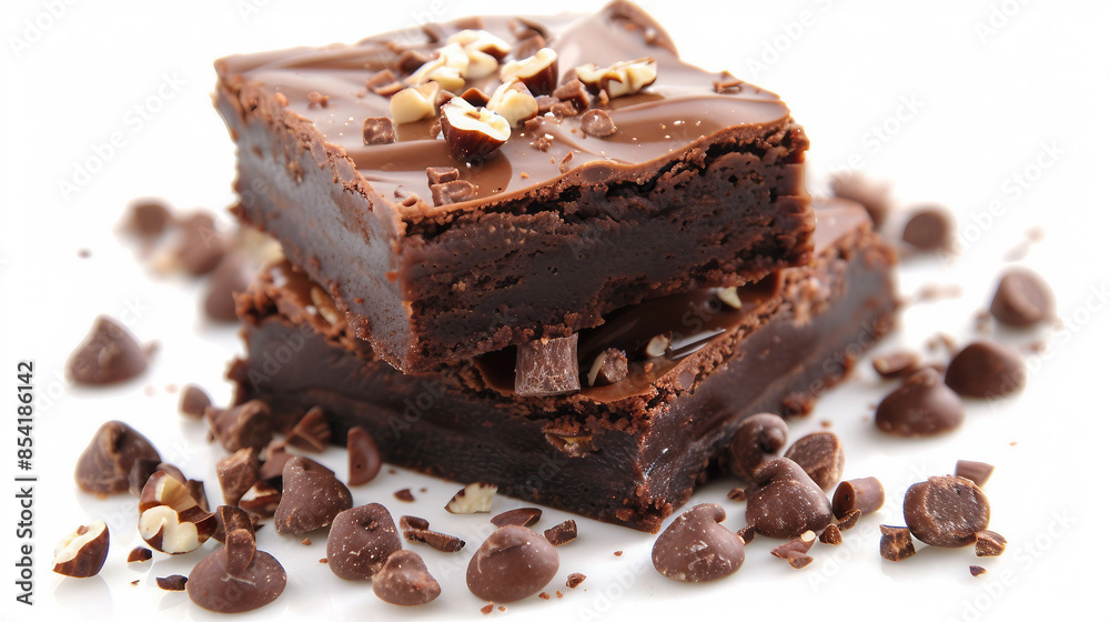 Decadent No-Bake Hazelnut Ganache Brownies on Display with Elegant Presentation for Food Lovers. Decadent No-Bake Hazelnut Ganache Brownies on Display with Elegant Presentation for Food Lovers.
