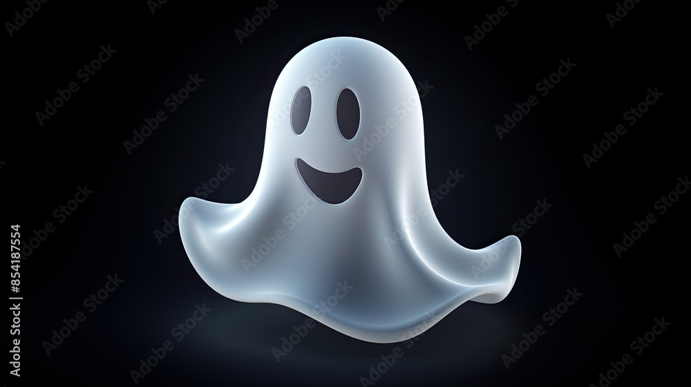 A cute and friendly ghost. He has a big smile on his face and is sure to bring a smile to yours. He's the perfect companion for a spooky night in.