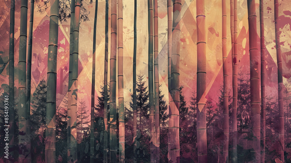 custom made wallpaper toronto digitalAbstract Vintage bamboo tree forest with background