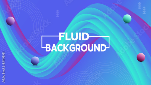 Fluid abstract backgrounds Design Template. Abstract blue and purple liquid wavy shapes futuristic banner. Glowing retro waves vector background