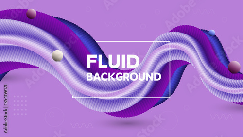 Fluid abstract backgrounds Design Template. Abstract blue and purple liquid wavy shapes futuristic banner. Glowing retro waves vector background
