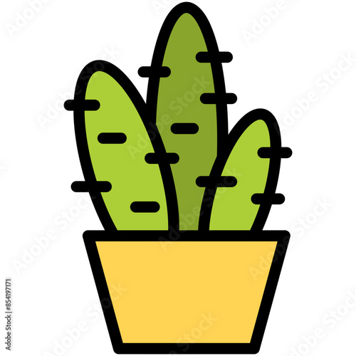 cactus filled line icon