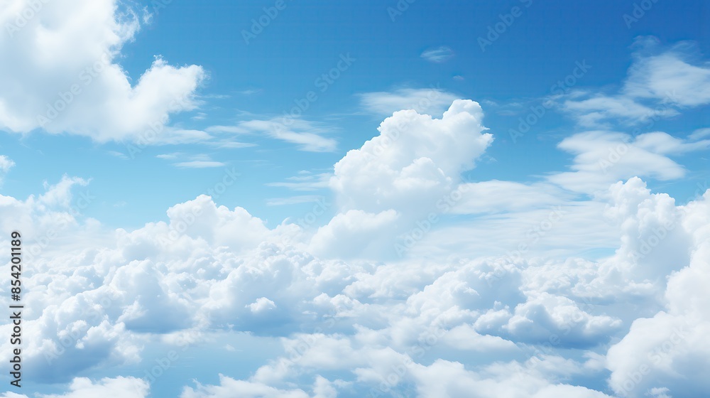 Amazing beautiful white fluffy cloudscape with blue sky background. Amazing beautiful white fluffy cloudscape with blue sky background.