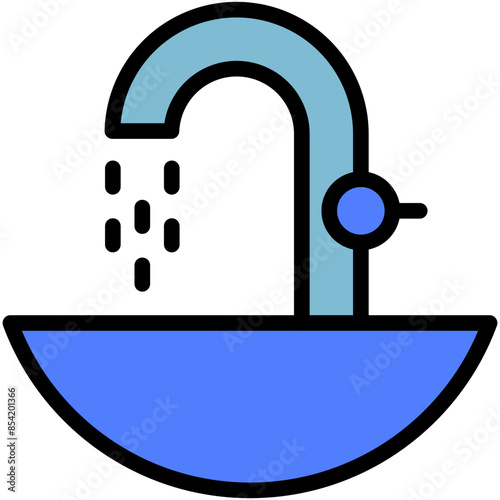 sink filled line icon