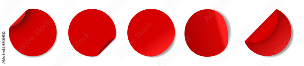 red circular plain tags vector art 