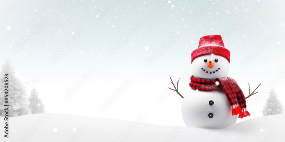 Snowman with Christmas decoration on white background. Snowman with Christmas decoration on white background.