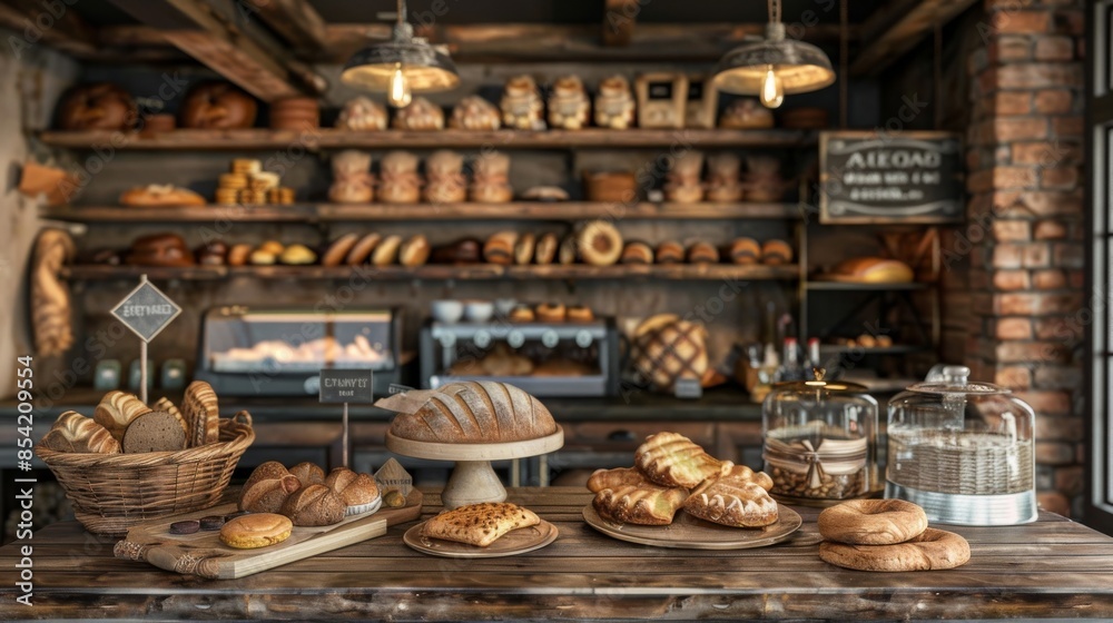 An AI-generated bread display at a bakery. An AI-generated bread display at a bakery.