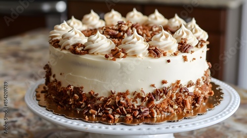 Elegant Carrot Cake with Cream Cheese Frosting