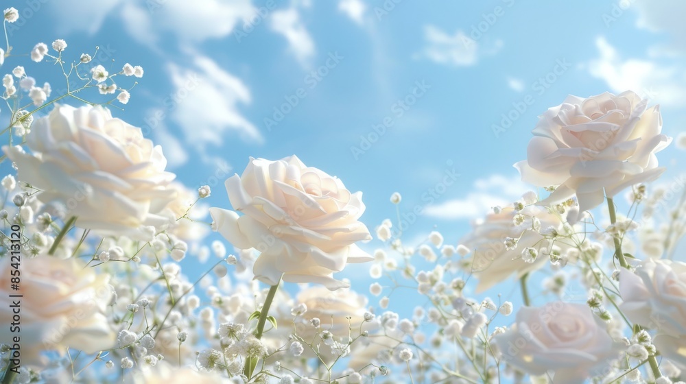 Artificial intelligence-generated blue blurred roses. Artificial intelligence-generated blue blurred roses.
