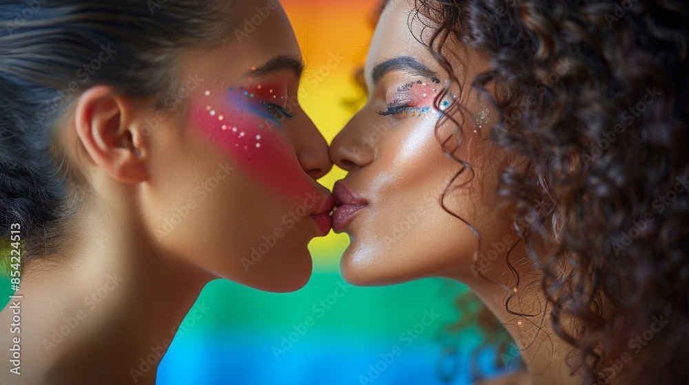 Fototapeta premium Explore the experiences of LGBTQ people of color with photos of queer individuals navigating the intersections of race, ethnicity, gender