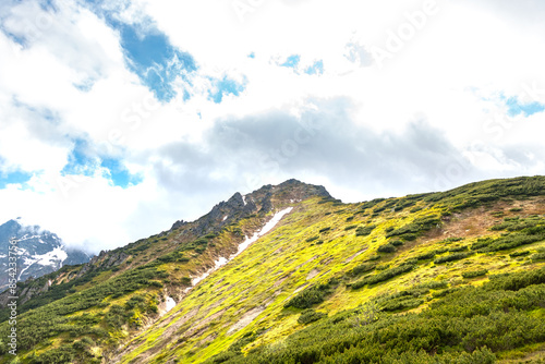 nature and Tatra mountains in Poland during the summer day