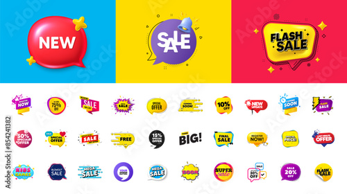 Best discount offer banners. Price deal sale stickers. Black friday special offer tags. Flash sale bubble coupon. Promotion discount banner templates design. Buy offer sticker, new bubble. Vector