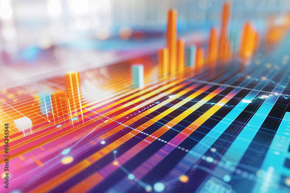 Dynamic Data Visualization with Vibrant Graphs and Charts, Business Intelligence Dashboard, Financial and Performance Metrics Analysis Dynamic Data Visualization with Vibrant Graphs and Charts, Business Intelligence Dashboard, Financial and Performance Metrics Analysis