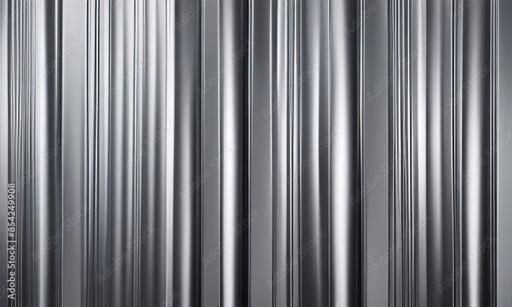 Abstract backdrop with a shiny, striped silver metal texture in 3D Abstract backdrop with a shiny, striped silver metal texture in 3D