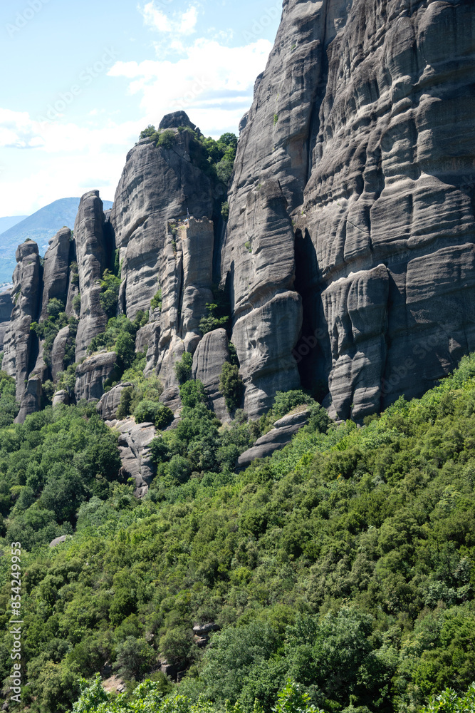 Fototapeta premium Panoramic view of Meteora Monasteries, Thessaly, Greece