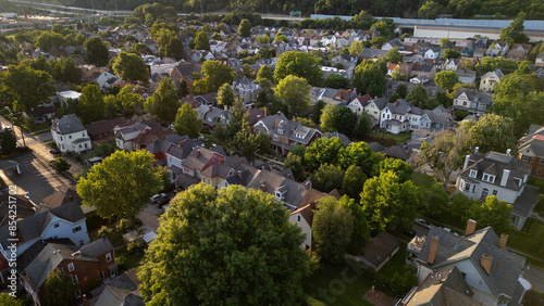 Charming neighborhood with trees