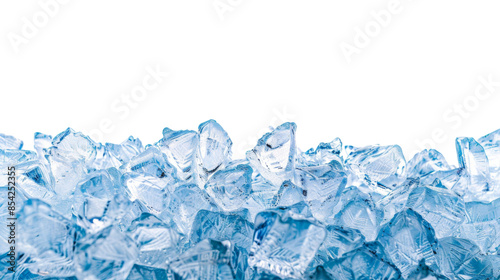 Ice cubes on transparent background